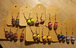 Sports Bead Earrings $4