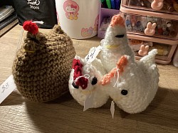 Crochet Chickens $5