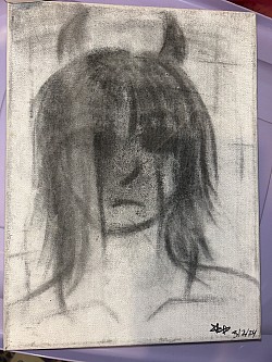 Charcoal painting $10
