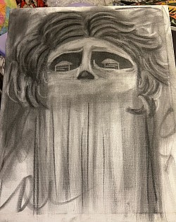 Charcoal painting $20